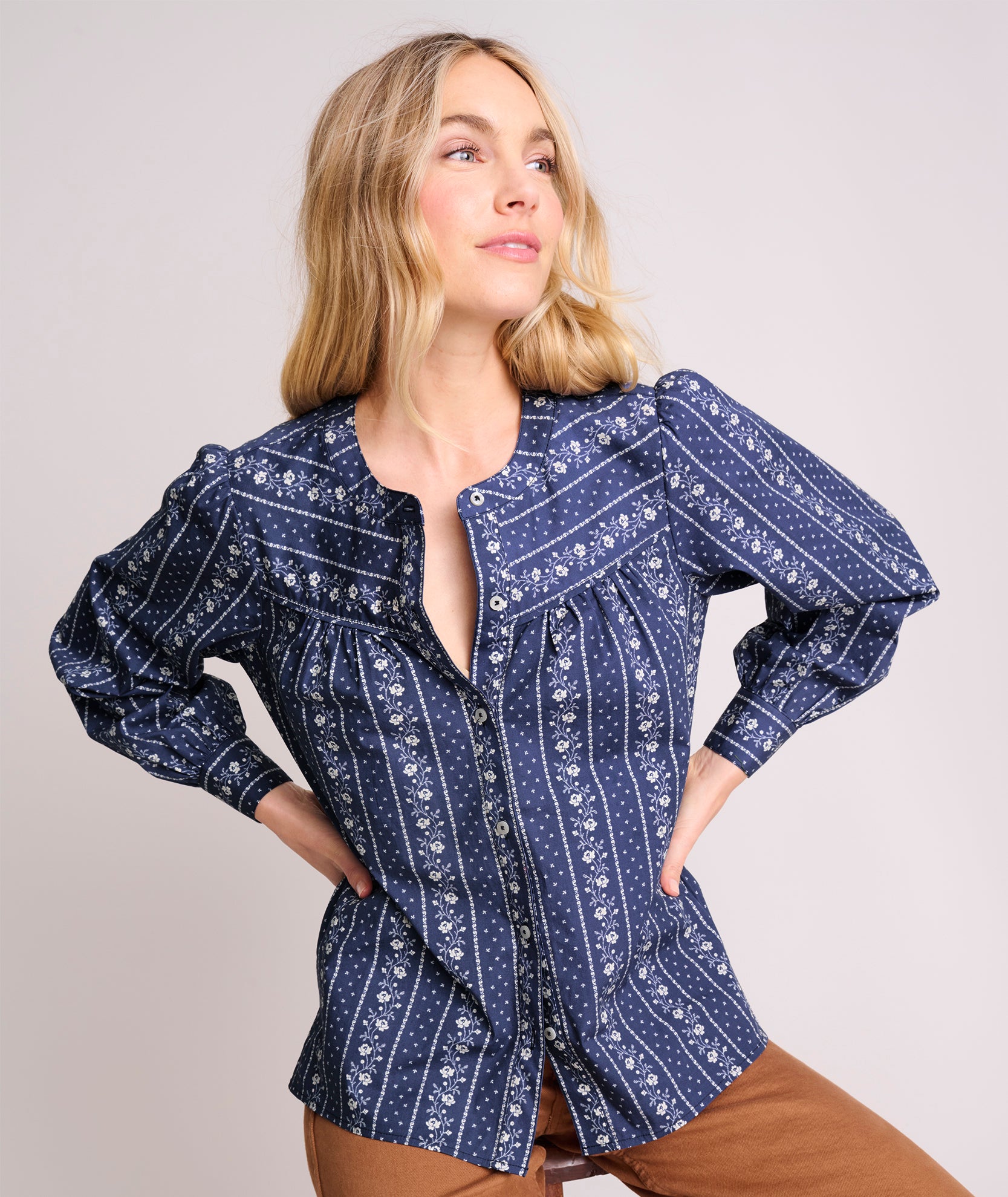 Stretch Cotton Bandana Print Cerie Shirt