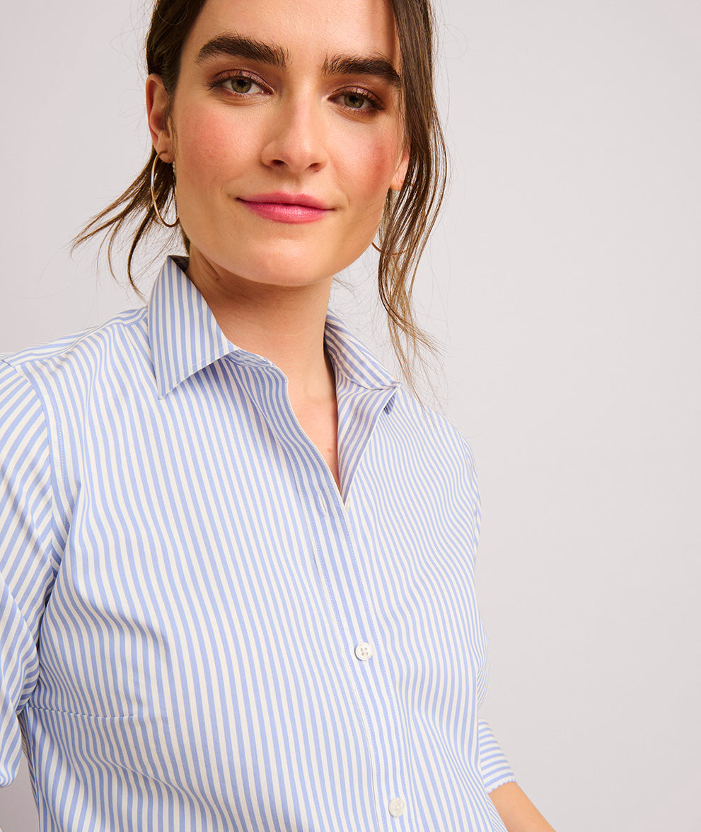 Wrinkle-Free Stretch Cotton Bella Shirt