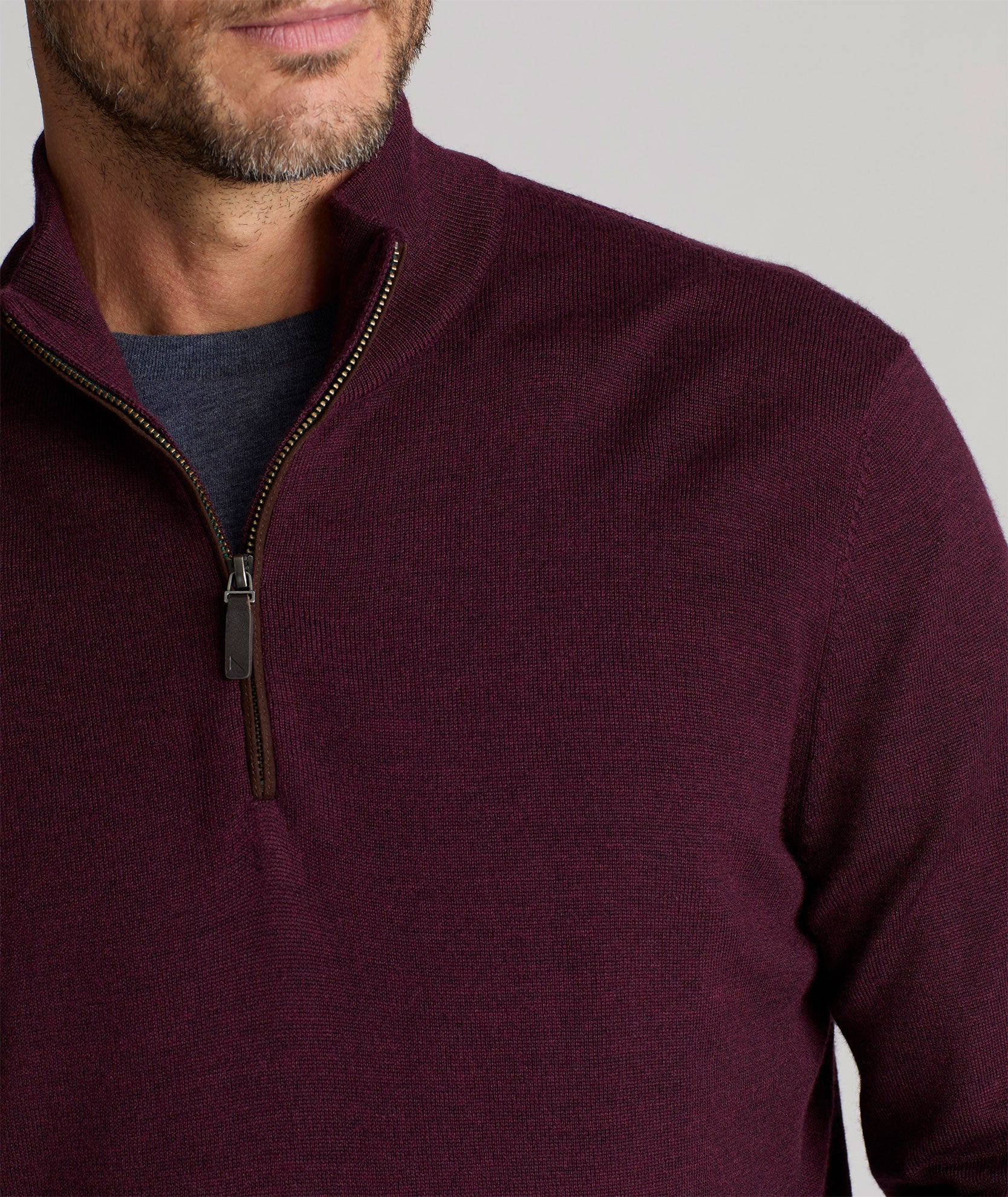 Merino Wool Quarter-Zip Sweater