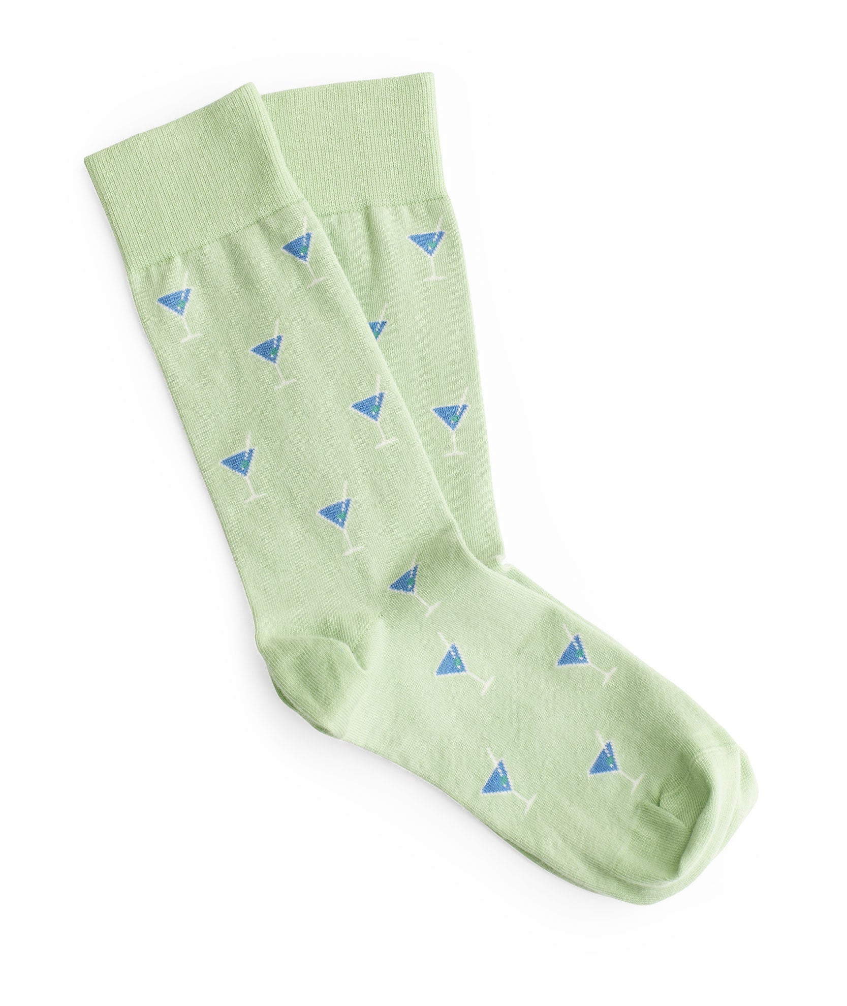 Model wearing UNTUCKit Light Green Classic Cotton Socks